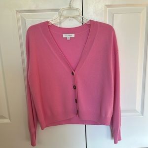 Intermix cashmere v-neck cardigan pink